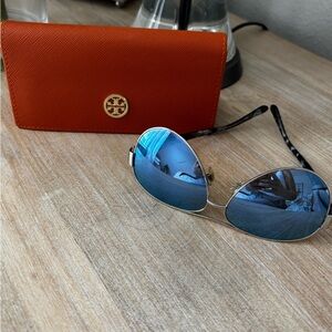 Tory Burch Aviator Sunglasses and case